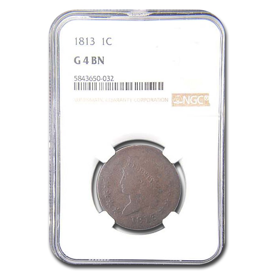 1813 Large Cent Good-4 NGC (Brown)