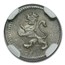 1813-Mo Mexico Silver 1/4 Real MS-65 NGC