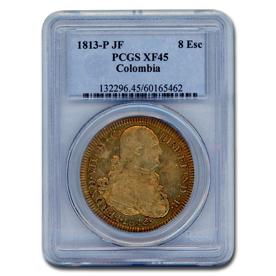 1813-P Colombia Gold 8 Escudos Ferdinand VII XF-45 PCGS