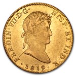 1814-1821 Mexico Gold 8 Escudos Ferdinand VII XF Details