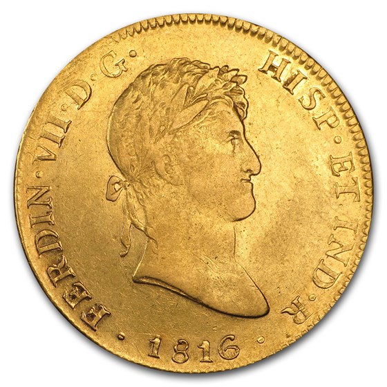 1814-1821 Mexico Gold 8 Escudos Ferdinand VII XF 1814-1821 Mexico Gold 8 Escudos Ferdinand VII XF