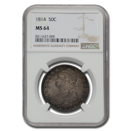 1814 Bust Half Dollar MS-64 NGC 1814 Bust Half Dollar MS-64 NGC