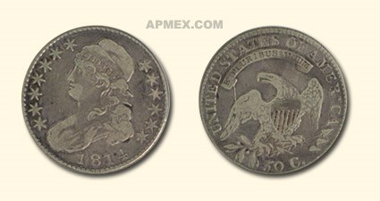 1814 Bust Half Dollar VF Details