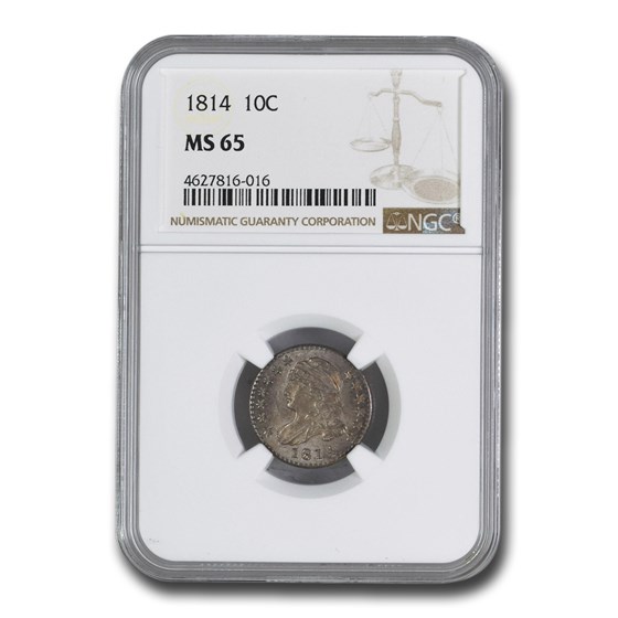 1814 Capped Bust Dime MS-65 NGC 1814 Capped Bust Dime MS-65 NGC