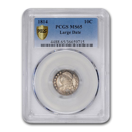 1814 Capped Bust Dime MS-65 PCGS (Large Date) 1814 Capped Bust Dime MS-65 PCGS (Large Date)