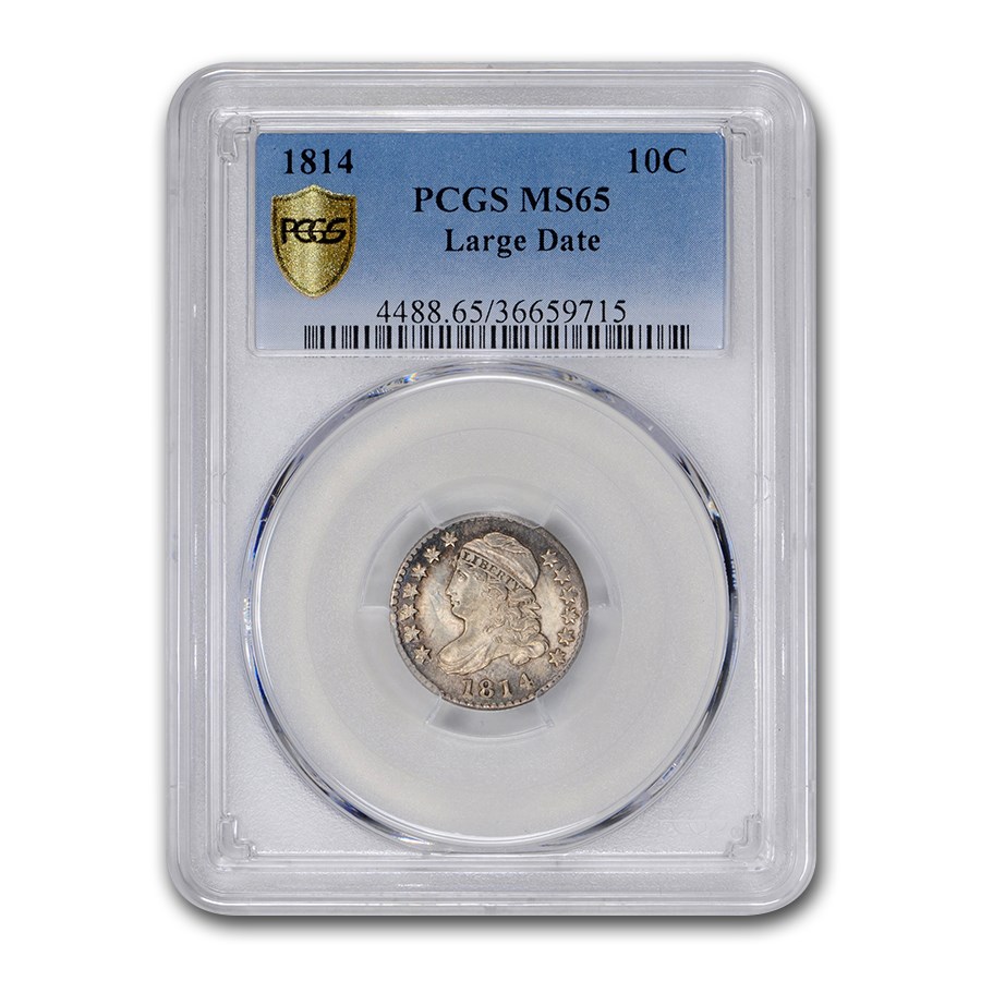 1814 Capped Bust Dime MS-65 PCGS (Large Date)