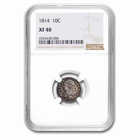 1814 Capped Bust Dime XF-40 NGC 1814 Capped Bust Dime XF-40 NGC