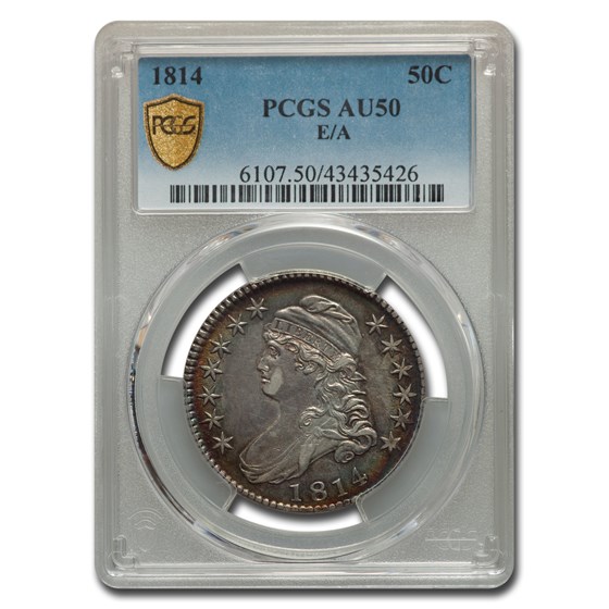 1814 Capped Bust Half Dollar AU-50 PCGS (E/A) 1814 Capped Bust Half Dollar AU-50 PCGS (E/A)