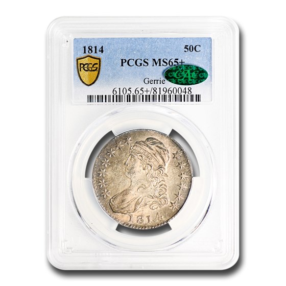 1814 Capped Bust Half Dollar MS-65+ PCGS CAC 1814 Capped Bust Half Dollar MS-65+ PCGS CAC