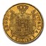 1814-M Italy Gold 40 Lire Napoleon I AU-58 NGC