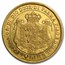 1815-1821 Duchy of Parma Gold 40 Lire Marie Louise Avg Circ