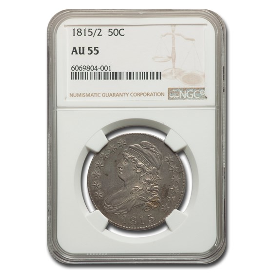 1815/2 Bust Half Dollar AU-55 NGC 1815/2 Bust Half Dollar AU-55 NGC