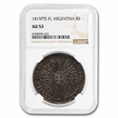 1815-PTS F Argentina 8 Reales Rio de la Plata AU-53 NGC 1815-PTS F Argentina 8 Reales Rio de la Plata AU-53 NGC