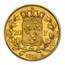 1816-1824 France Gold 20 Francs Louis XVIII XF