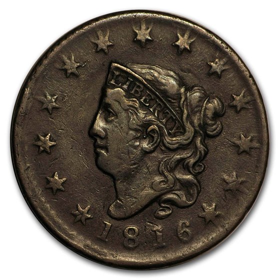 1816 Large Cent VF 1816 Large Cent VF