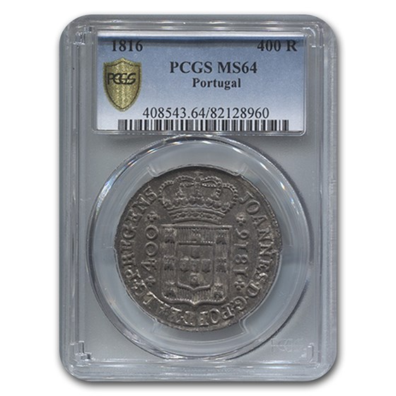 1816 Portugal Silver 400 Reis MS-64 PCGS 1816 Portugal Silver 400 Reis MS-64 PCGS