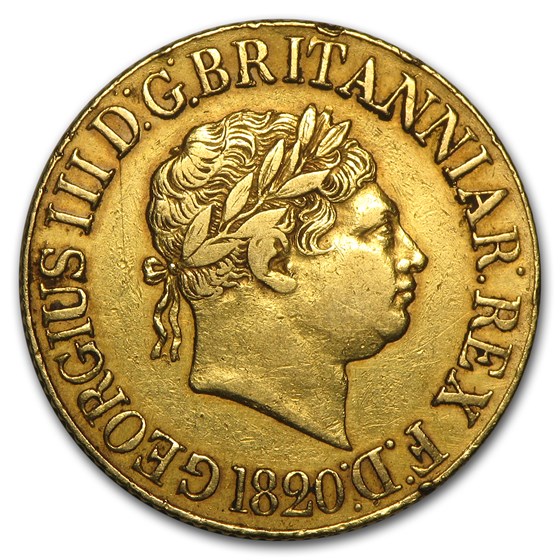 1817-1820 Great Britain Gold Sovereign George III Avg Circ
