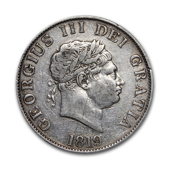 1817-1820 Great Britain Silver Half Crown George III Avg Circ 1817-1820 Great Britain Silver Half Crown George III Avg Circ
