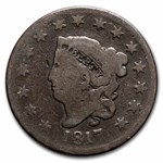 1817 Large Cent 15 Stars Good
