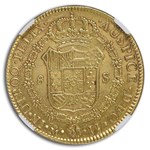 1817-Mo Mexico Gold 8 Escudos Ferdinand VII AU-53 NGC