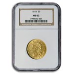 1818 $5 Capped Bust Gold Half Eagle MS-62 NGC