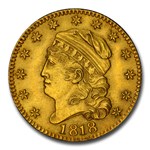 1818 $5 Capped Bust Gold Half Eagle MS-62+ PCGS (BD-1)