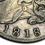 1818/7 Bust Half Dollar VF (Small 8)