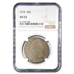1818 Bust Half Dollar AU-53 NGC