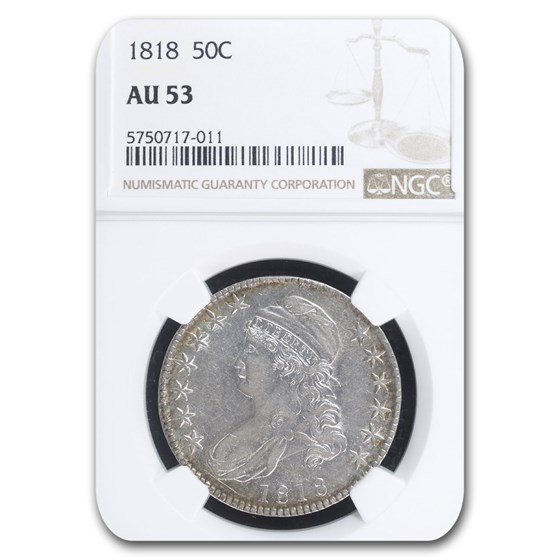 1818 Bust Half Dollar AU-53 NGC