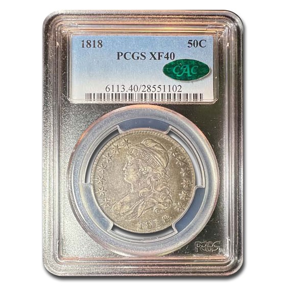1818 Bust Half Dollar XF-40 PCGS CAC 1818 Bust Half Dollar XF-40 PCGS CAC