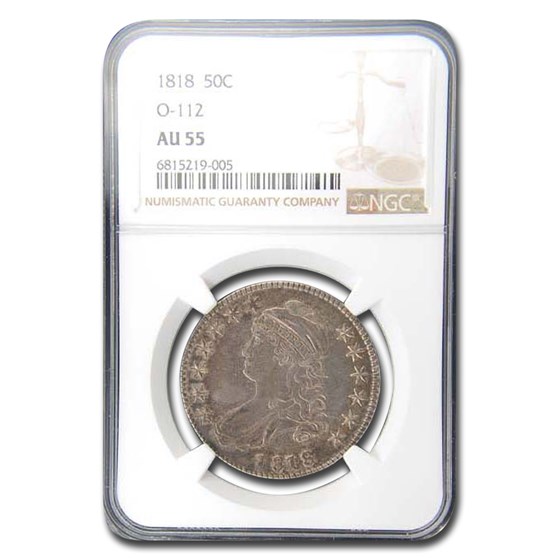 1818 Capped Bust Half Dollar AU-55 NGC (O-112) 1818 Capped Bust Half Dollar AU-55 NGC (O-112)