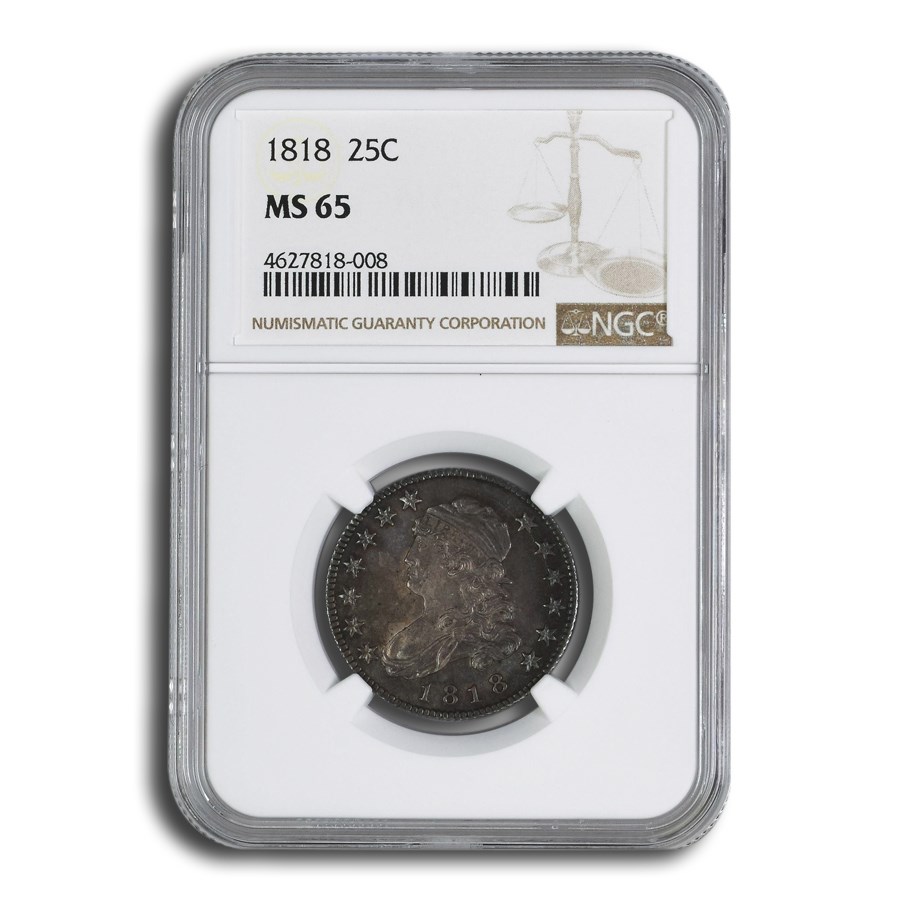 1818 Capped Bust Quarter MS-65 NGC