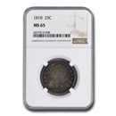 1818 Capped Bust Quarter MS-65 NGC