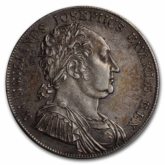 1818 German States Bavaria Silver Thaler AU 1818 German States Bavaria Silver Thaler AU