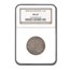 1818 Gold Coast Silver 1/2 Ackey George III MS-63 NGC