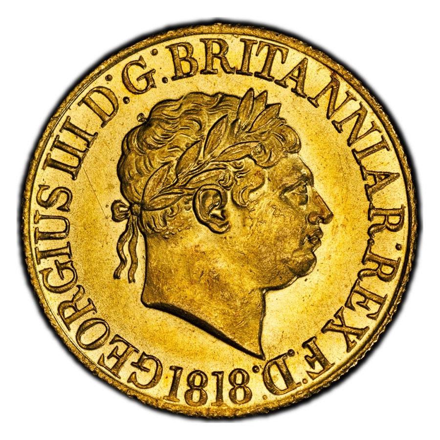 1818 Great Britain Gold Sovereign George III MS-64+ PCGS