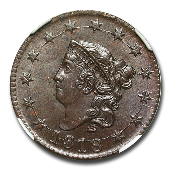 1818 Large Cent MS-65 NGC (Brown) 1818 Large Cent MS-65 NGC (Brown)