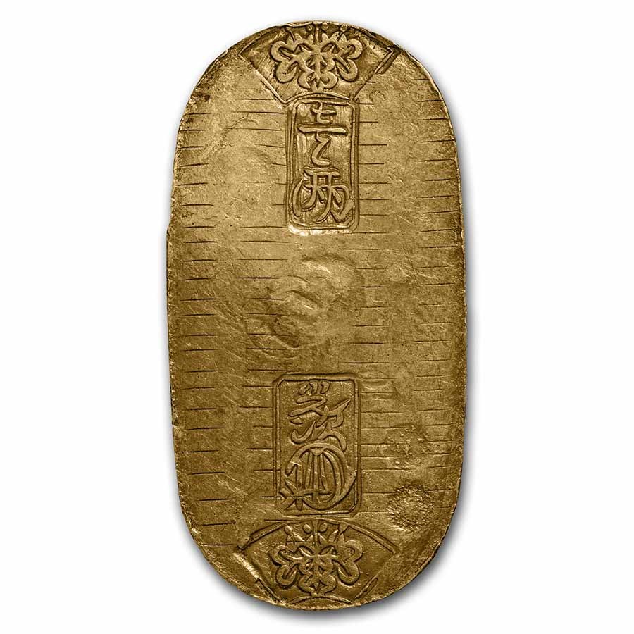 Buy (1819-1828) Japan Bunsei Gold Koban 1 Ryo AU-Details (Cleaned) | APMEX
