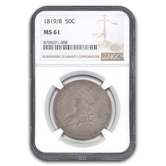 1819/8 Capped Bust Half Dollar MS-61 NGC