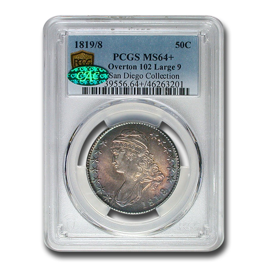 1819 Capped Bust Half Dollar MS-64+ PCGS CAC