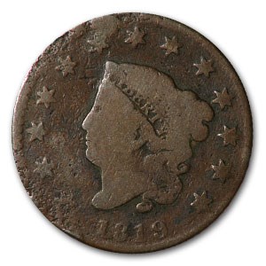 1819 Large Cent Small Date Good