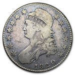 1820 Bust Half Dollar Fine (Curl Base 2, Sm Date)