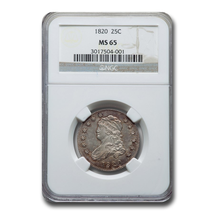 1820 Capped Bust Quarter MS-65 NGC