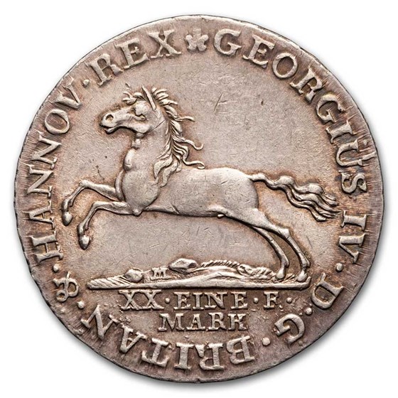 1820 German States Brunswick Wolfenbuttal Silver 16 Groschen AU 1820 German States Brunswick Wolfenbuttal Silver 16 Groschen AU