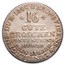 1820 German States Brunswick Wolfenbuttal Silver 16 Groschen AU