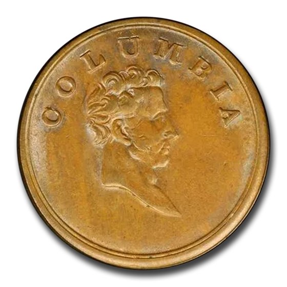 1820 Great Britain Columbia Token MS-63 PCGS (Brown) 1820 Great Britain Columbia Token MS-63 PCGS (Brown)