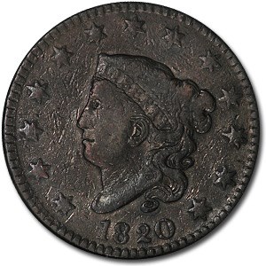 1820 Large Cent Lg Date VF 1820 Large Cent Lg Date VF