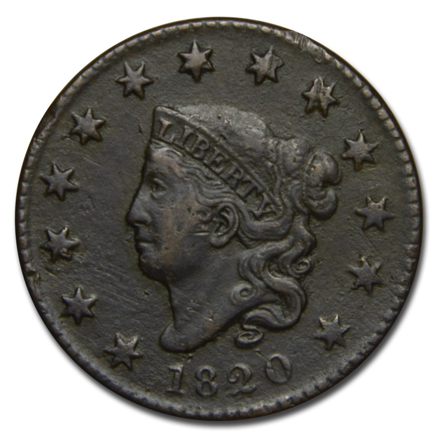 1820 Large Cent Sm Date VF
