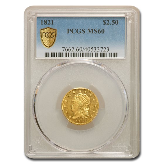 Buy 1821 $2.50 Capped Bust Gold Quarter Eagle MS-60 PCGS | APMEX
