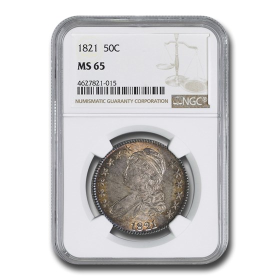 1821 Bust Half Dollar MS-65 NGC 1821 Bust Half Dollar MS-65 NGC